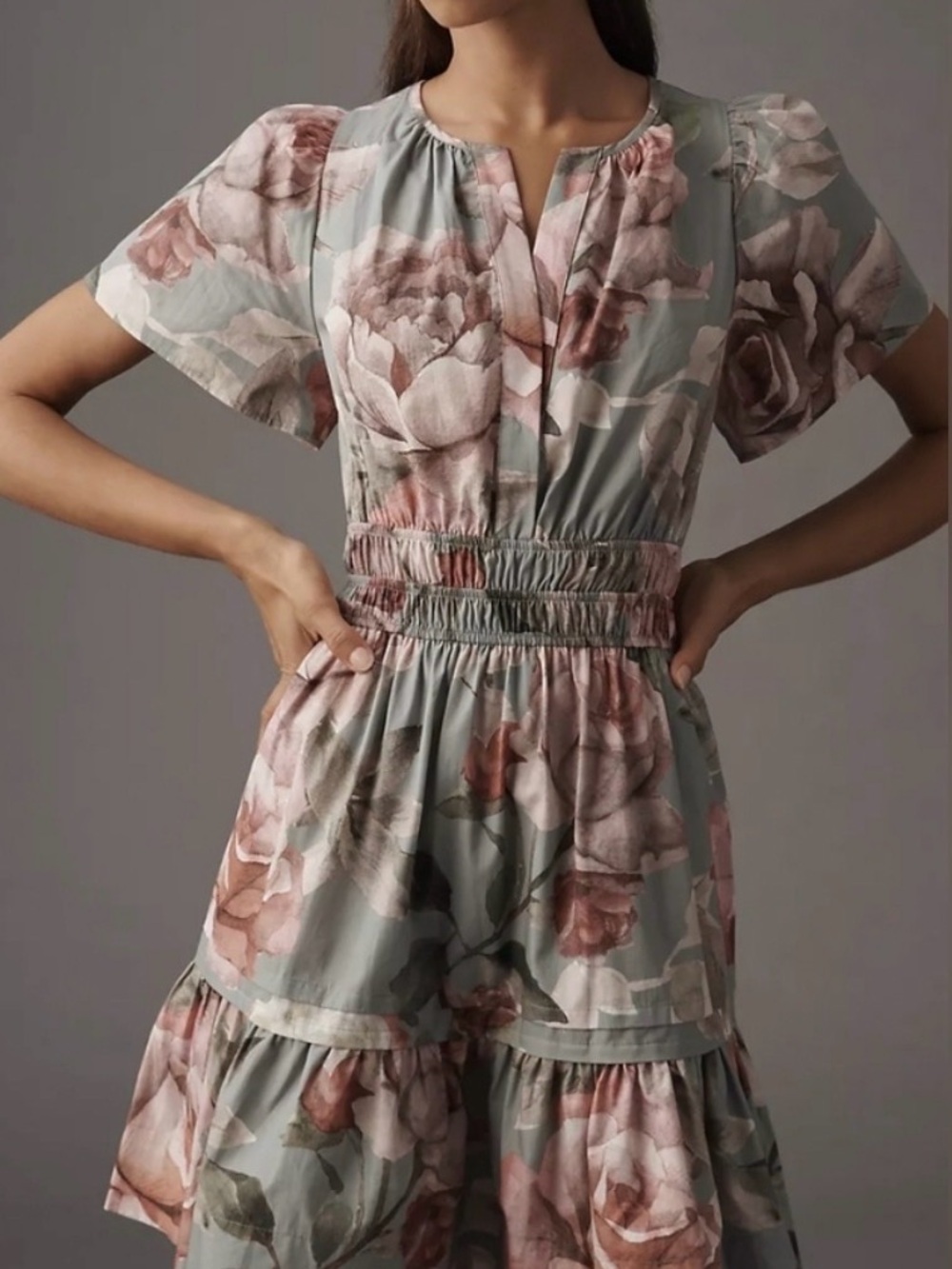 Anthropologie X Lovely Grey Somerset Mini Dress in Floral Print - XS